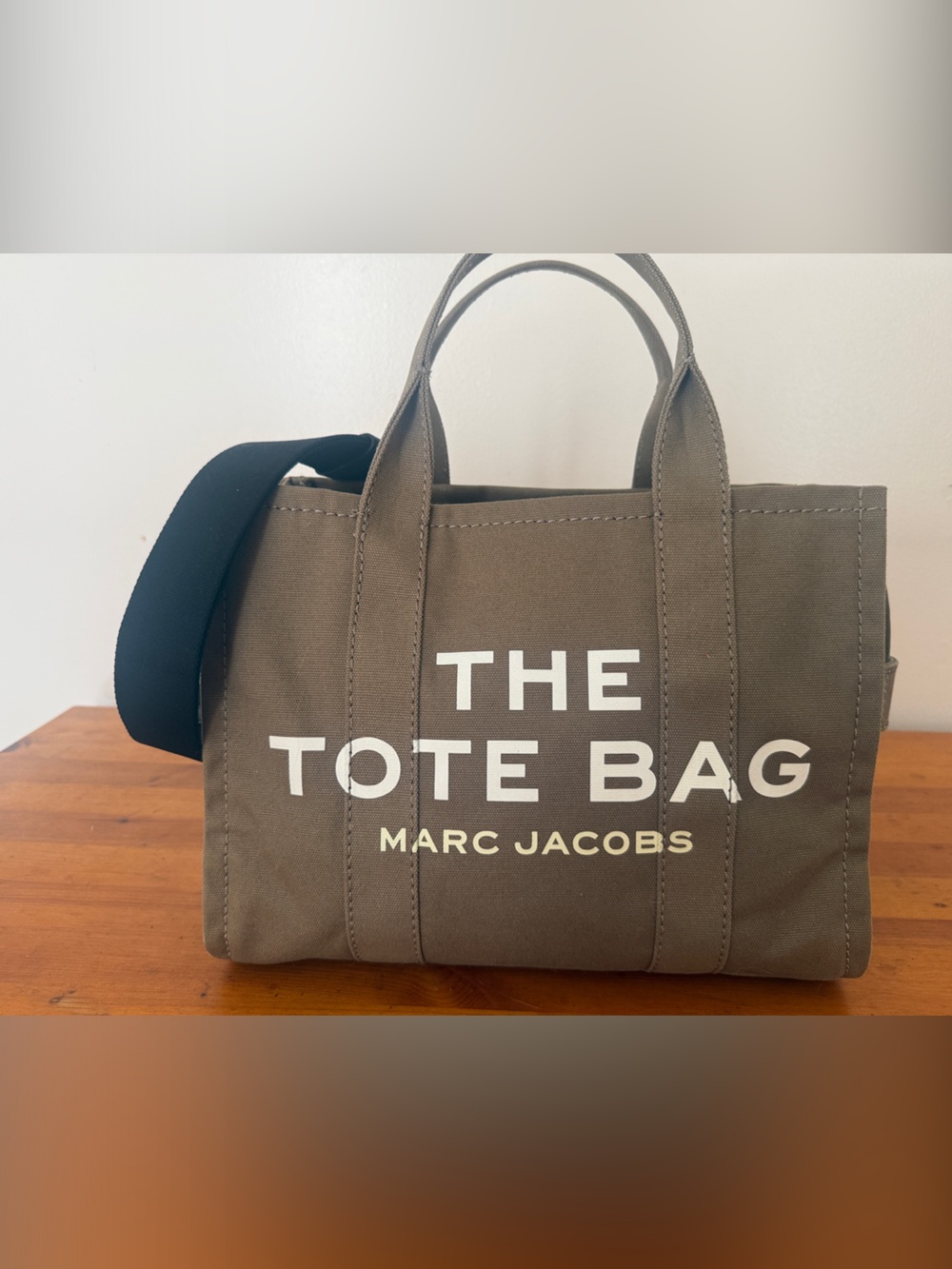 Marc Jacobs Canvas Medium The Tote Bag with Black Strap